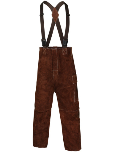 Pantalon à bretelles pour soudeur en croûte de bovin Singer Safety PANTASOUD