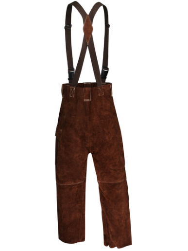 Pantalon à bretelles pour soudeur en croûte de bovin Singer Safety PANTASOUD