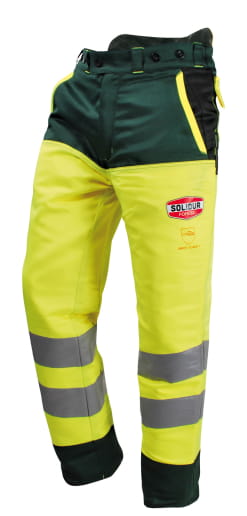 Pantalon anti-coupures type A classe 1 haute visibilité SOLIDUR GLOW HVPA/HVPAOR