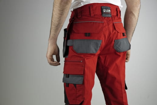 Pantalon de travail tissu canvas avec poches genouillères et 4 couleurs au choix LMA Donjon / Minerai / Creuset / Caldeira