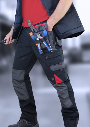 Pantalon de travail tissu canvas avec poches genouillères et 4 couleurs au choix LMA Donjon / Minerai / Creuset / Caldeira