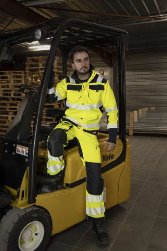 Pantalon haute visibilité avec poches genouillères en Oxford LMA DEFENSE/POLARISATION