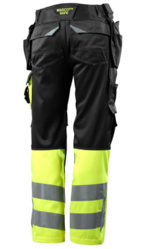 Pantalon haute visibilité avec poches genouillères et flottantes MASCOT SAFE SUPREME 17531-860