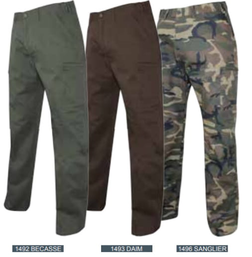 Pantalons de chasse multipoches LMA Becasse/Daim/Sanglier