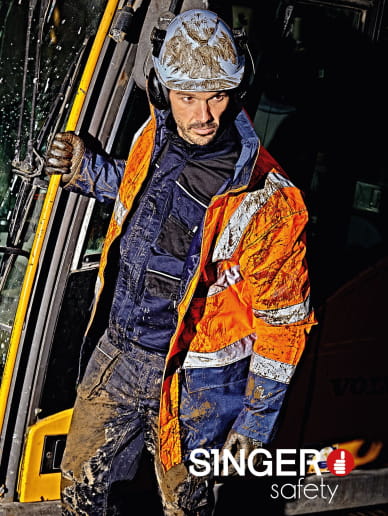 Parka fluo jaune ou orange 4 en 1 SINGER SAFETY PIAMA/PIAMO