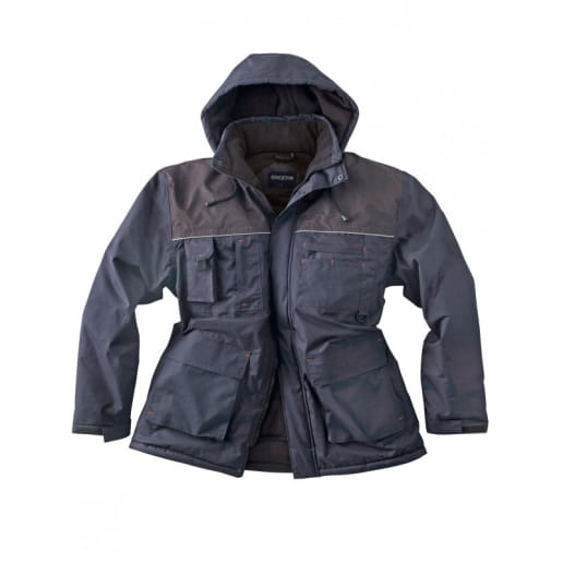 Parka imperméable à capuche noire/bleue ou noire/grise SINGER SAFETY PALAMA/PALAWA