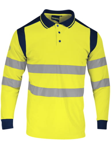 Polo haute visibilité à manches longues Singer Safety PUNTA / PUNTO