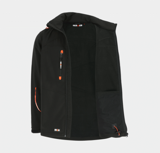 Softshell de travail mixte à capuche amovible Herock Poseidon