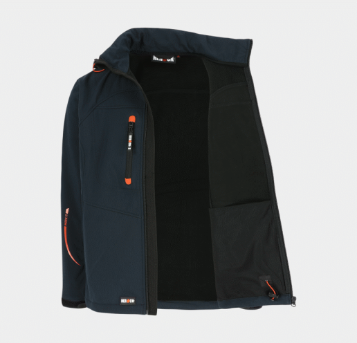 Softshell de travail mixte à capuche amovible Herock Poseidon