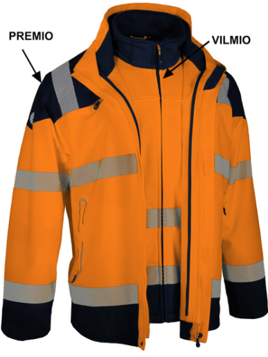 Softshell haute visibilité avec manches détachables Singer Safety VILMIA / VILMIO