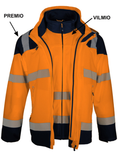 Softshell haute visibilité avec manches détachables Singer Safety VILMIA / VILMIO