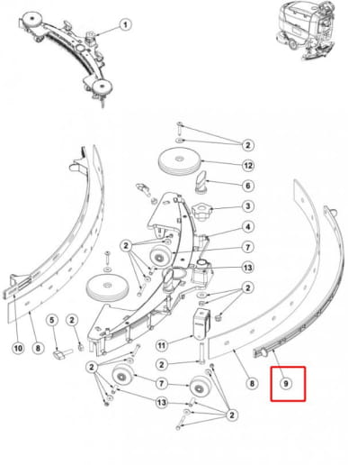 Strap élastique ARR lame d'embouchure NILFISK