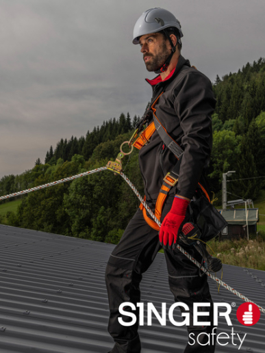 Support d'assurage longueur 10 ou 20m Singer Safety ASSUTWIST100 / ASSUTWIST200