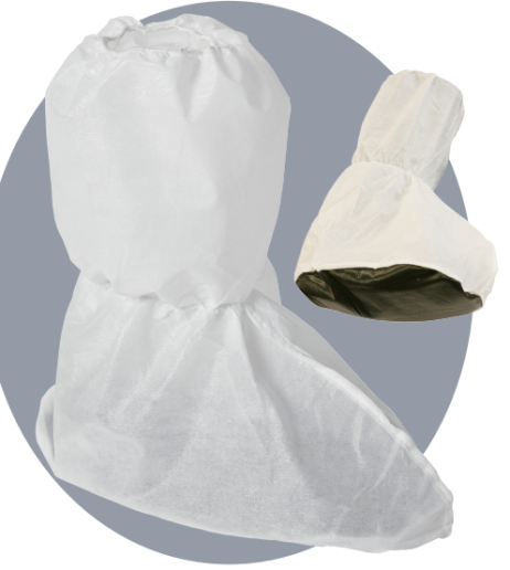 Sachet de 100 surbottes jetables en polypropylène non-tissé avec semelle PVC Singer Safety AUUBOTTE2