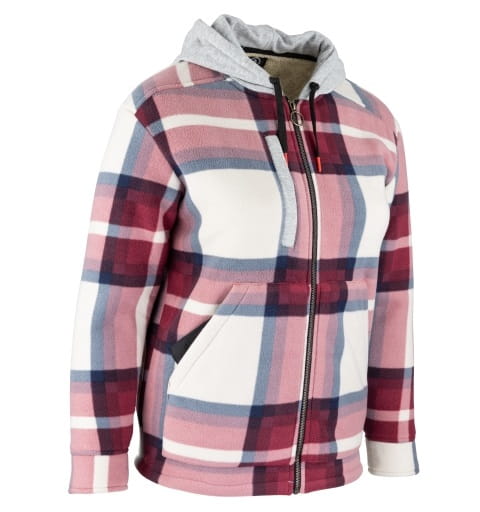 Surchemise polaire à capuche pour femme doublée en sherpa LMA Loan