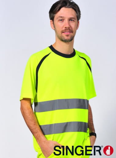T-shirt de signalisation fluorescent SINGER SAFETY SUZO/SUZE