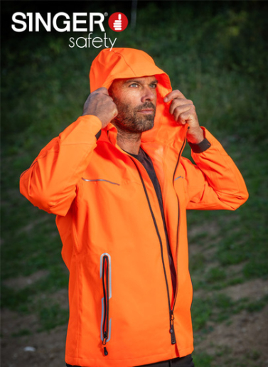 Veste coupe-vent avec capuche à visibilité améliorée Singer Safety VENISO