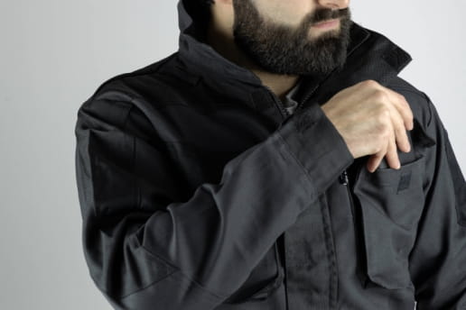 Veste de travail bicolore avec col montant LMA Céramique / Opaque