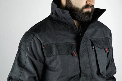 Veste de travail bicolore avec col montant LMA Céramique