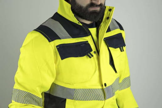 Veste haute visibilité bicolore et col montant LMA REFLEXION / AMPOULE