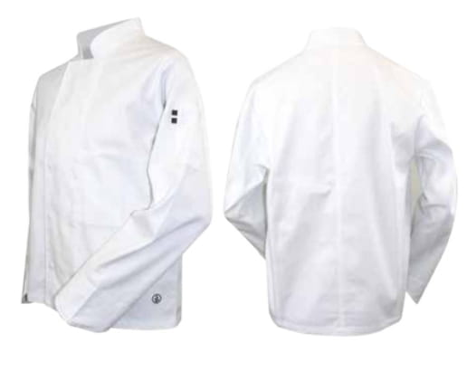 Vestes de cuisinier à manches courtes ou longues LMA MERLU / MERLAN