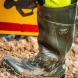 Bottes de sécurité vertes étanches en PVC Singer Safety BOTSEKU