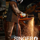 Pantalon à bretelles pour soudeur en croûte de bovin Singer Safety PANTASOUD